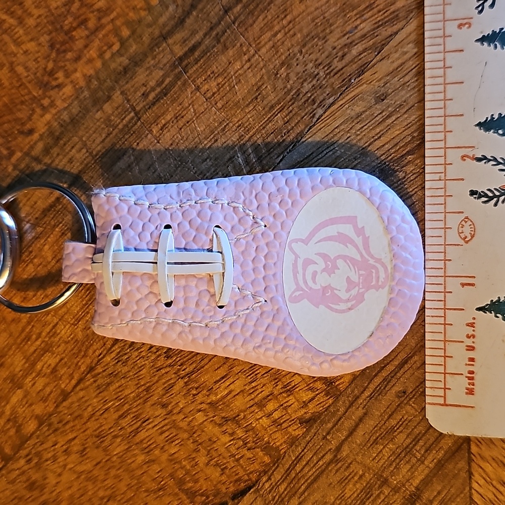 Cincinnati Bengals pink football NFL keychain